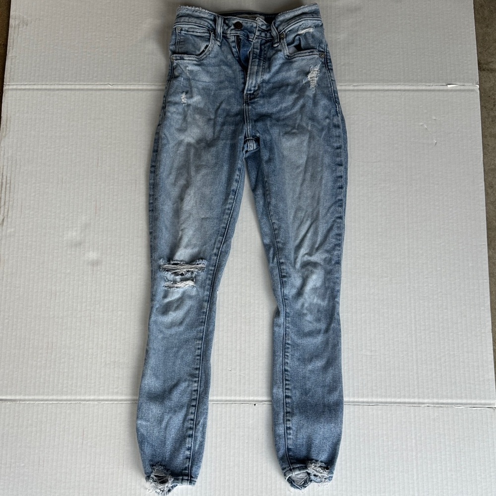 Abercrombie & Fitch Light Blue Skinny Distressed Jeans